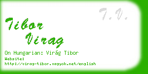 tibor virag business card